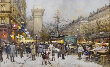 París Porte Saint Denis 5 Eugène Galien Pinturas al óleo